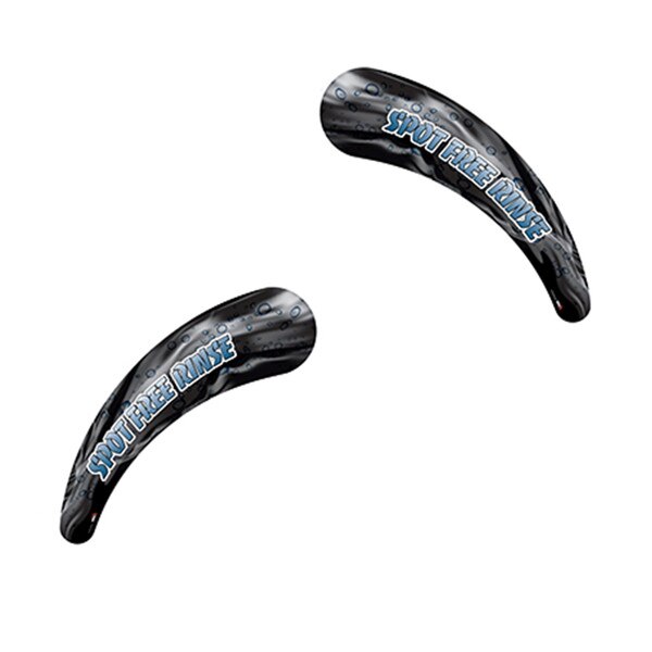 Two spot free rinse teardrop signs